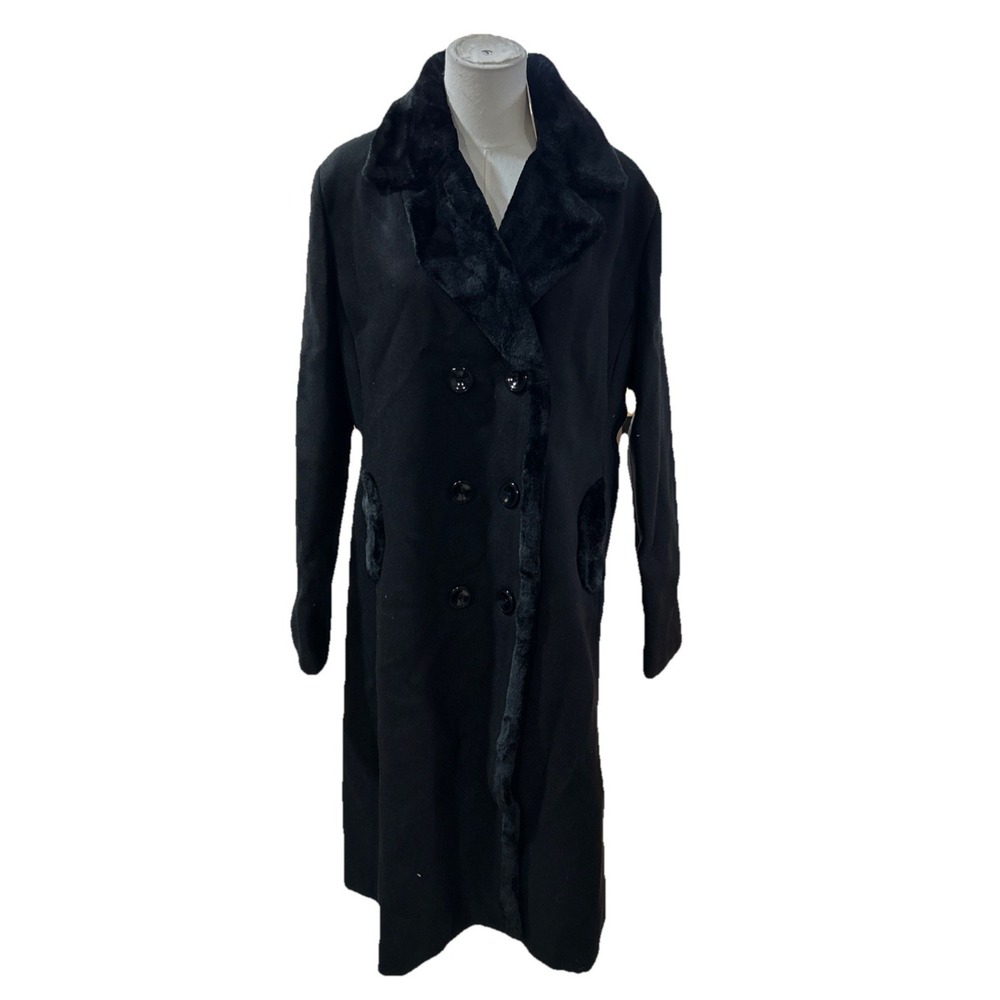 APRSFN Coat XL Double Breasted Black Women's